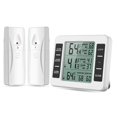 thumbnail image 1 of Termómetro para refrigerador Termómetro digital inalámbrico para refrigerador y congelador con alarma audible Pantalla de temperatura máxima/mínima y 2 sensores para el hogar, restaurantes, cocina, 1 of 5