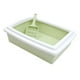 thumbnail image 2 of Caja de arena para gatos Yinane orinal rectangular duradero antisalpicaduras fácil de limpiar con inodoro para gatitos fruta verde, 2 of 8