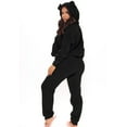 XFLWAM Womens Fuzzy Sherpa Fleece Pajamas Set Long Sleeve Hoodies