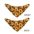 Easygdp Vintage Brown Plaid Sunflower Premium Dog Bandanas Triangle