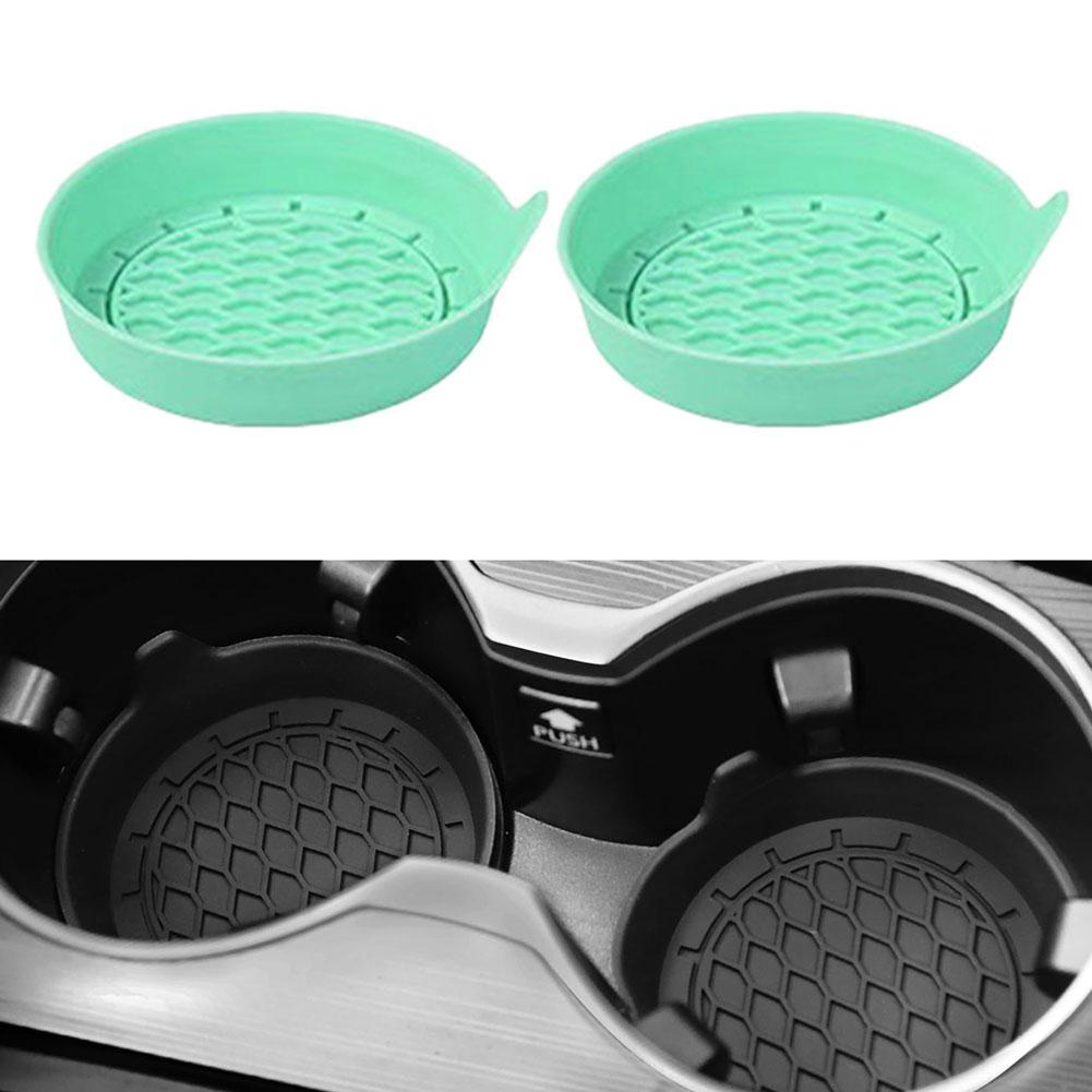 Bling Cup Set Di 2 Sottobicchieri Per Auto Con Stris, Antiscivolo E Antiurto, Diametro 7 Cm, Universali, Accessori Auto Donna (Diamante Rosa)