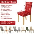 thumbnail image 5 of Christmas Chair Covers Set of 4, Christmas Decorations Stretch Removable Washable Dining Room Chair Protector Slipcovers for Xmas Decor Holiday Party Kitchen Home Decorations (Merry Christmas, 4 PCS), 5 of 6