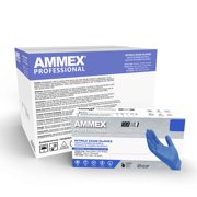 AMMEX Nitrile, Latex Free, Powder Free, Chemo-Rated, Medical Disposable Gloves, Medium, Blue, 1000/Case