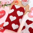 thumbnail image 3 of 2 toallas de mano para el día de San Valentín, de algodón, con corazones rojos, blancos, toallas de baño decorativas y absorbentes para secar la limpieza, cocinar, 29.5 x 13.4 pulgadas, 3 of 5