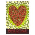 thumbnail image 1 of Toland Home Garden Ladybug Heart 12.5 x 18 Inch Decorative Spring Summer Bug Daisy Flower Welcome Double Sided Garden Flag, 1 of 1