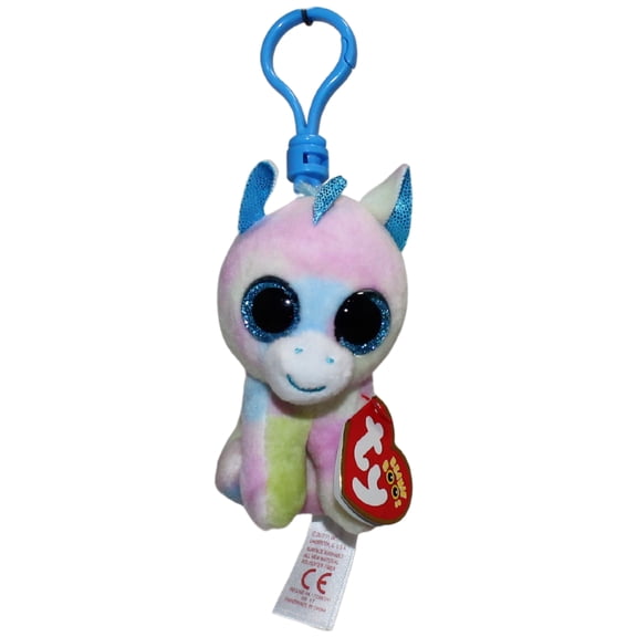 TY Beanie Boos - BLITZ the Unicorn (Glitter Eyes) (Plastic Key Clip)
