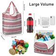 thumbnail image 3 of 5 Pack Foldable Shopping Bag,Multicolor Christmas Pattern Reusable Grocery Bags with Pockets,Large Reusable Tote Bags with Handles Waterproof & Lightweight, 3 of 6