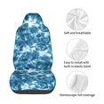 thumbnail image 4 of Wukai Blue Tie Dye Full Set Car Seat Covers with Soft Padding Universal Auto Front Seats Protector and Cushion Mat, 4 of 5