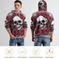 thumbnail image 5 of POBUDS Hoodie, Regular Fit Sporty Pullover Hooded Sweatshirt for Men Women Death Hawk ROse Muscle 4XL, 5 of 6