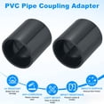 thumbnail image 2 of Uxcell 6-Pack 1-1/2 Pulgadas Adaptador de Acoplamiento de Tubería de PVC, Conectores de Socket Deslizante Sch40 para Uso Industrial [Socket x Socket, Gris Oscuro], 2 of 7