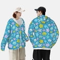 thumbnail image 3 of KLL Starfish Print Men's Women’s UPF 50+ Sun Protection Outdoor Hoodie Jacket Long Sleeve Fishing Hiking Performance Shirt-XX-Large, 3 of 6