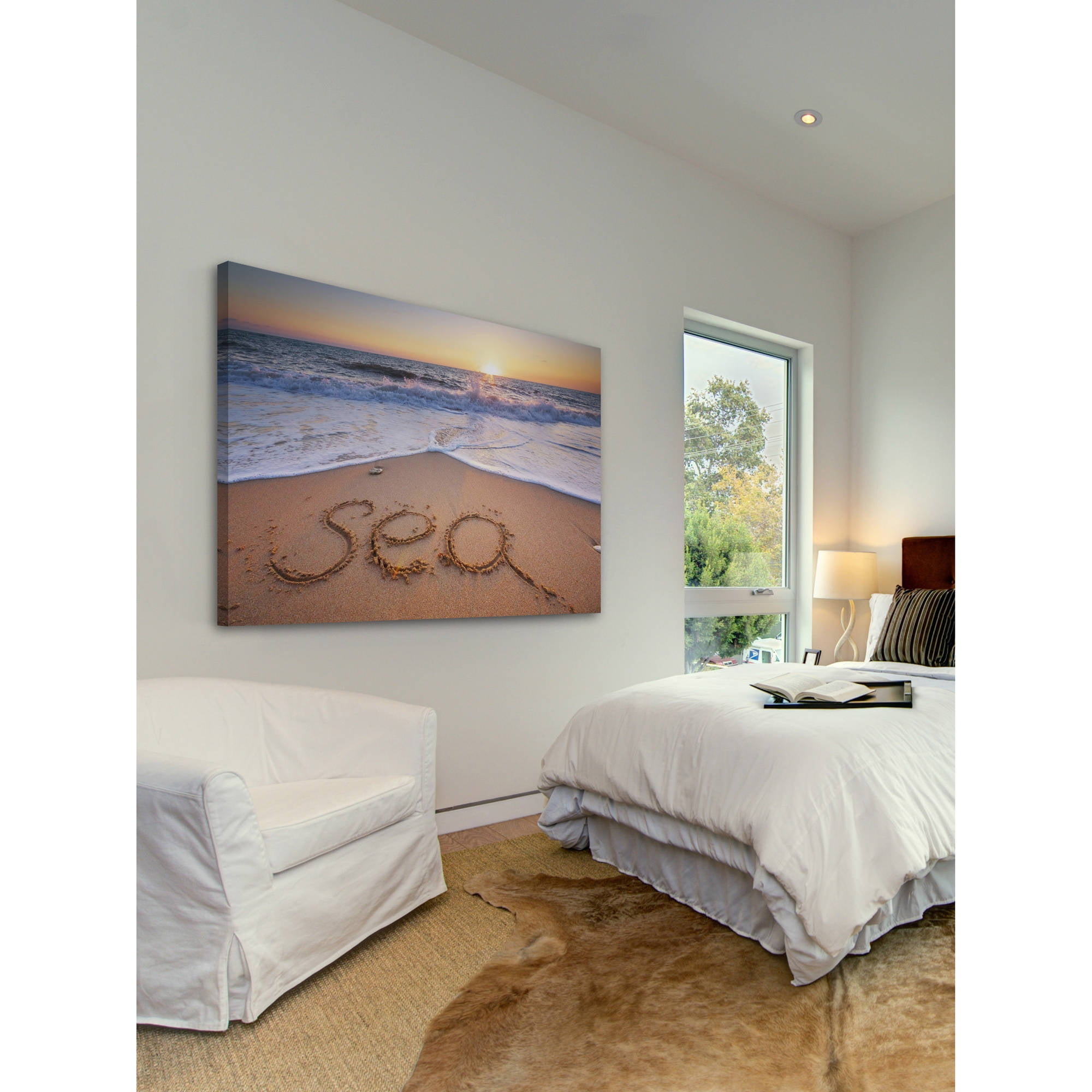 Marmont Hill "Sea Shore" Painting Print on Wrapped Canvas