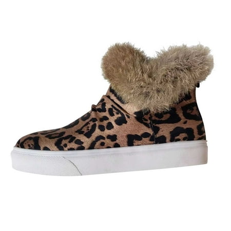 

Fall Savings Clearance Deals 2022! Juebong Women Winter Solid Color Keep Warm Ankle Boots Plus Velvet Boot Flat Snow Boots