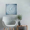 thumbnail image 4 of JEUXUS - 100% Hand Painted Blue Abstract Oil Painting - Glitter Embelished Wall Art, 3D Texture Modern Geometric Circle Canvas Home Decor for Living Room Bedroom Office, Ready 16x16in, 4 of 4