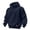 11#Navy, variant on Men's Basic Baggy Hoodie, Long Sleeve Drawstring Hooded Sweatshirt, Fall Solid Color Casual Loose Fit Pullover with Pocket White 2XL