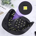 thumbnail image 3 of Lámpara de uñas 120w, lámpara de uñas LED ultravioleta, esmalte de uñas de gel, secadora de uñas, esmalte de uñas de gel con 4 Ajustes de cronómetro, lámpara de gel solidificada portátil más rápida, 3 of 5