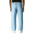 thumbnail image 4 of Dresfit Mens Lounge Pants Linen Wide Leg Pants Summer Uncuffed Big and Tall Drawstring Trousers Straight Leg Baggy Elastic Waist Yoga Vacation Loungewear Light Blue S, 4 of 9