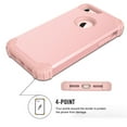 thumbnail image 5 of JTCASES for iPhone 8 Plus Case, Drop Resistant Corners, Wireless Charging, Heavy Duty Shockproof Hybrid Hard PC Bumper, Camera Protection, Skin-feel Anti-scratch Tough Cover, Rosegold, 5 of 7