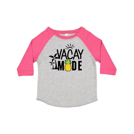 

Inktastic Vacay Mode with Palm Trees Sun and Pineapple Gift Toddler Boy or Toddler Girl T-Shirt