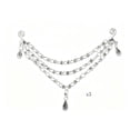 thumbnail image 2 of Clear Acrylic Crystal Swag Garland Ornaments,3Pcs Triple Layer Teardrop Bead Chain with Hooks for Christmas Tree, Wedding Mantel Party Home Decor, 15.75in by XSAOP, 2 of 6