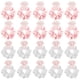 thumbnail image 1 of Matsuzay Paquete de 20 elegantes lazos elásticos para el cabello para regalos de boda nupcial Kits de decoración para fiestas blanco rosa 10-11cm, 1 of 5