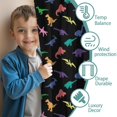 thumbnail image 3 of Blackout Kids Curtains,Black Colorful Dinosaurs Silhouettes Pattern Childrens Insulated Curtains Set Of 2,Bedroom Essentials,Toddler Room Decor 42"x54", 3 of 5