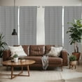thumbnail image 2 of Ambesonne Black and Grey Window Curtains, Monotone Shapes, Each 28" W x 84" L, Black and Grey, 2 of 5