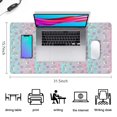 thumbnail image 5 of Long Mouse Pads for Desk,Pink Cartoon Unicorn Rainbow Cake Bow Desk Mats on Top Of Desks, Desk Mouse Pad Extra Large with 3mm Non-Slip Base and Stitched Edge for Gaming,Work,Home 31.5"x15.7", 5 of 5