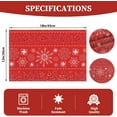 thumbnail image 2 of Christmas Place Mats Set of 6 Red Christmas Tree White Snowflake Leaves Striped Decoration Table Mat Holiday Home Kitchen Table Mat Decoration 12x18 Inch, 2 of 6