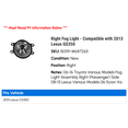 thumbnail image 2 of Right Fog Light - Compatible with 2013 GS350, 2 of 2