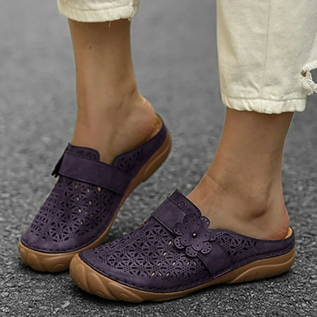 

Ladies Fashion Baotou Breathable Lightweight Hollow Wedge Casual Sandals