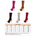 thumbnail image 2 of UKAP Women Heeled Leopard Print High Heels Party Anti Slip Pointed Toe Stiletto Boot Red 7, 2 of 6