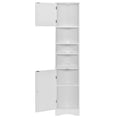 thumbnail image 6 of Tcbosik 66.9" Tall Corner Cabinet with 2 Doors, Farmhouse Storage Cabinet with Adjustable Shelves, Cupboard for Kitchen, Bathroom, Living Room, Space Saving, White, 6 of 9