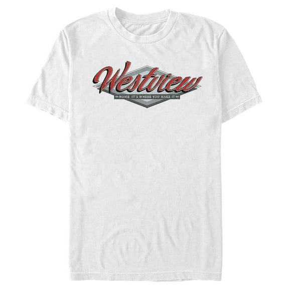 Men's Marvel WandaVision Westview Logo Graphic Tee White X Large