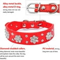 thumbnail image 2 of 1pcs Adjustable Rhinestone Bling Dog & Cat Collar - PU Leather Collar in Various Sizes（XS ,S ,M）, 2 of 4