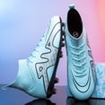 thumbnail image 4 of Zapatos de fútbol al aire libre para hombre, calzado de fútbol Unisex al tobillo, FG/TF, tacos de césped de entrenamiento ultraligeros profesionales antideslizantes, ligeros, 4 of 5