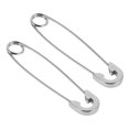 thumbnail image 4 of Decorative Safety Pins For Clothing Titanium Steel Safety Pin Earrings Punk -conscious Individuals Silver 3.80X0.80X0.20CM 2Pcs, 4 of 5