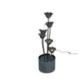thumbnail image 4 of 35" Chrome Black Metal Lily Flower Pouring Into Bucket Fountain with 5-Watt LED, 4 of 4