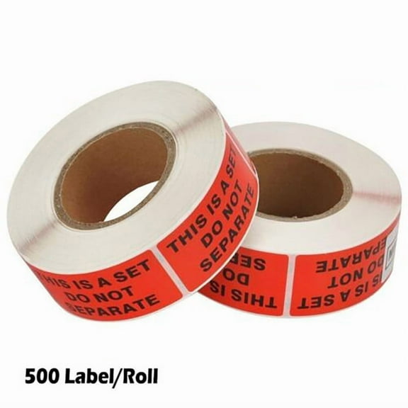 SJPACK 2 Rolls 1"x2" "This Is a Set Do Not Separate" Shipping Labels Stickers Warning Label 500/Roll