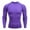 Purple, variant on Men's Athletic Long Sleeve Compression Shirt Performance Thermal Workout Top for Gym Running Sports