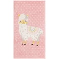 thumbnail image 4 of Unique Loom Whimsy Kids Collection Area Rug - Llama (2' 2" x 3' 11" Runner Pink/Light Blue) Perfect For Kids Bed Room/Nursery Room/Living Room/Class Room/Play Room, 4 of 6