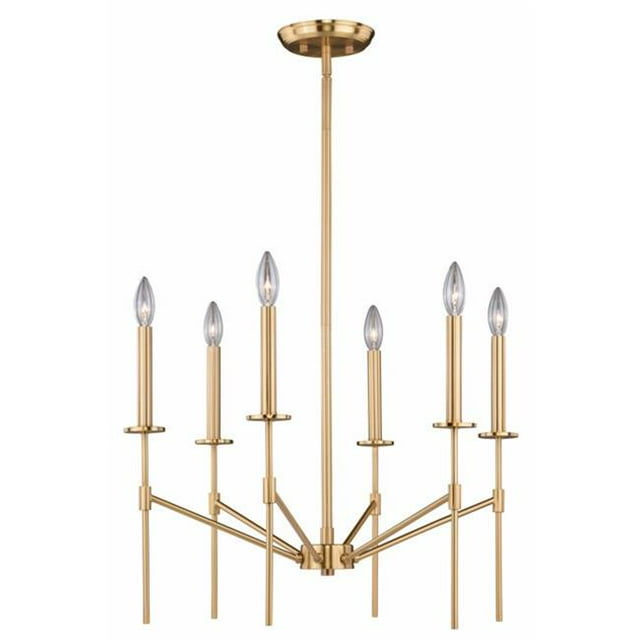 Vaxcel International H0178 60W Kedzie 6L Lustre en Laiton Naturel