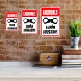 thumbnail image 4 of Portrait Round Plus Ladrones Serán Acusados Wall or Door Sign | Spanish Shoplifting Retailer Signage - Small, 4 of 6