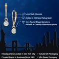 thumbnail image 2 of Gem Stone King 14K Yellow Gold White Moissanite Earrings for Women | 0.46 Cttw | Gemstone Birthstone | Round 4MM, 2 of 7