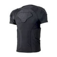 thumbnail image 2 of 1Storm Men Lycra+EVA Anti-Collision Chest Protective Black Short Shirt for Football Baseball Basketball Bike Rugby Snowboard Ski Volleyball, 2 of 5