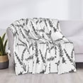 thumbnail image 3 of Naloa Lavender Flowers Flannel Blankets - Thick and Warm Blanket for Winter, Soft Fuzzy Plush King Blanket for All Seasons50"x40", 3 of 6
