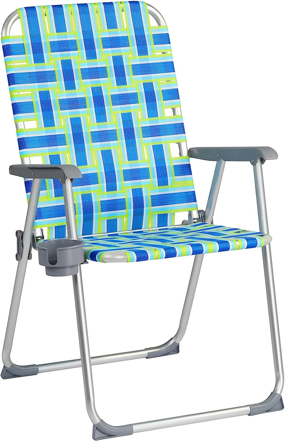 SunnyEQ Aluminum Patio Lawn Chairs Folding Set of 2 with Detachable Cup