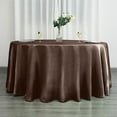 thumbnail image 2 of Balsa Circle 120" Round Satin Tablecloth Chocolate Brown, 2 of 8