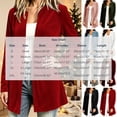 thumbnail image 3 of Fesfesfes Women's Casual Velour Open Front Long Cardigan Duster Coat Long Sleeve Solid Color Elegant Top Outwear for Fall Winter Christmas Holiday Daily Wear, 3 of 8
