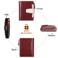 thumbnail image 4 of (2 pack) FALAN MULE Small Wallet for Women Genuine Leather Bifold Purse RFID Blocking Card Holder, 4 of 9
